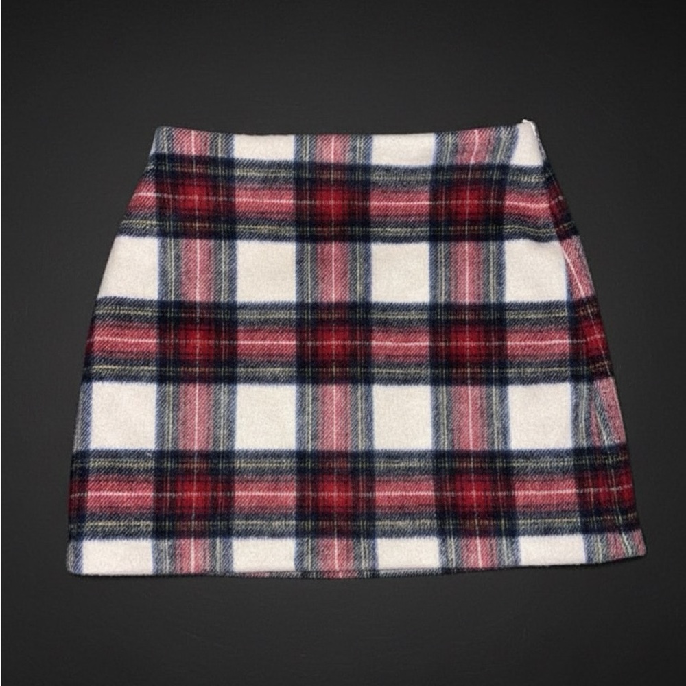Abercrombie & Fitch Plaid Mini Skirt - Red, Blue, White